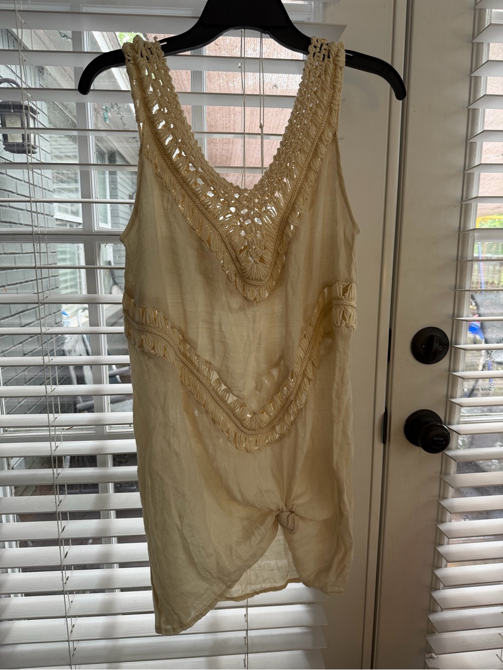 Crochet boho swim coverup M